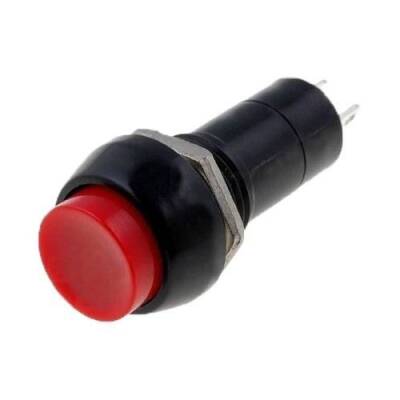 PBS-11B 12mm Yaylı Push Buton - Kırmızı