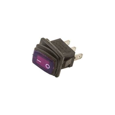 KCD1 Su Geçirmez Mor Işıklı ON-OFF Anahtar 3 Pin