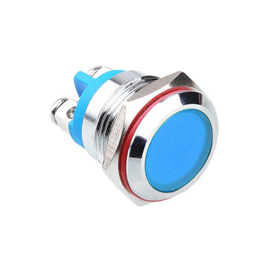 WD16L-P0 16mm 12-24V Metal Sinyal Lambası - Mavi