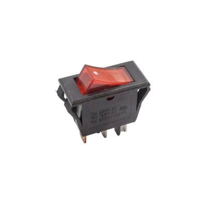 T85 Tekli Dar Işıklı On/Off Anahtar - Kırmızı