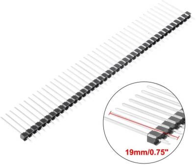 1x40 19mm Erkek Header 40 Pin 2.54mm 180 Derece