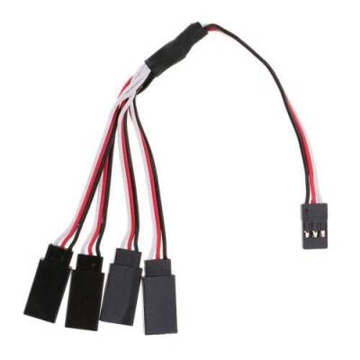 Y Tipi Servo Kablosu 60cm - 1JR Erkek 4 Futaba Dişi