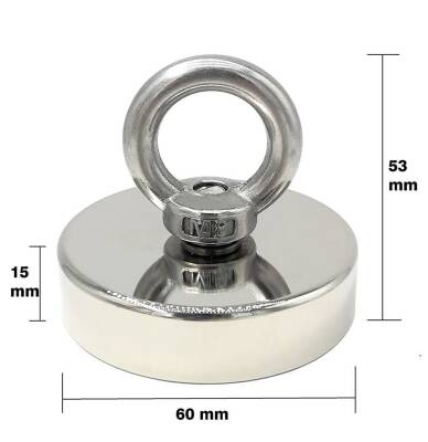 60mm Fishing Magnet - Neodyum Pot Mıknatıs