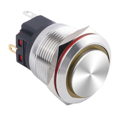WD22B-G1Z-E 22mm Çıkık Anahtarlı Işıklı Metal Buton - Sarı