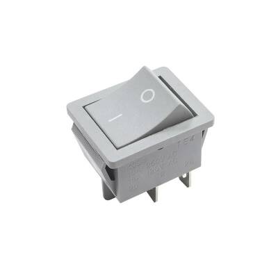 KCD4 Işıksız On/Off Anahtar 4 Pin - Gri