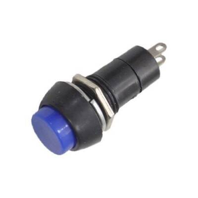 PBS-11B 12mm Yaylı Push Buton - Mavi