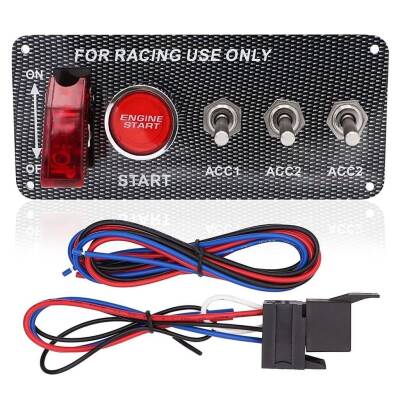 4'lü ON-OFF Toggle Switch Panel - Motor Start Butonlu