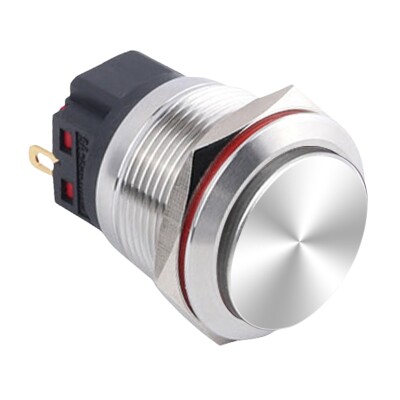 WD22B-G1 22mm Çıkık Yaylı Metal Buton