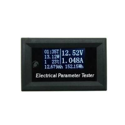 33V 3A 7in1 Dijital Voltmetre Ampermetre - Zaman Sıcaklık Watt Ölçer