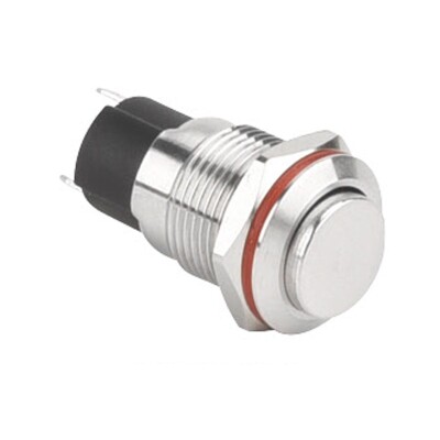WD12A-G1Z 12mm Çıkık Anahtarlı Metal Buton