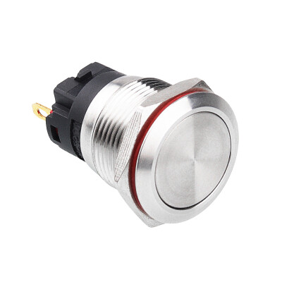 WD19A-P1 19mm Düz Yaylı Metal Buton