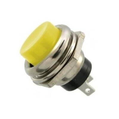 PBS26 16mm Push Buton - Sarı