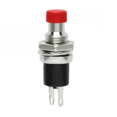 DS-110 7mm Push Buton - Kırmızı