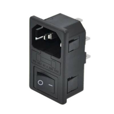 Kulaksız Erkek Power Soketi - Işıksız Anahtarlı