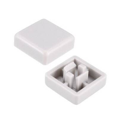 Tact Switch Kapağı Kare Gri - 10x10x5mm