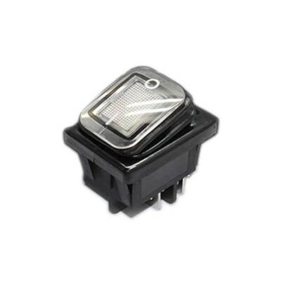 KCD4 Su Geçirmez 30A Beyaz Led Işıklı ON-OFF Anahtar 4 Pin