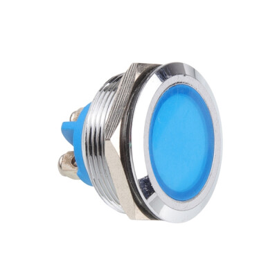 WD25L-P0 25mm 12-24V Metal Sinyal Lambası - Mavi