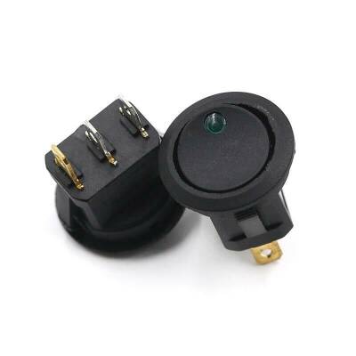 KCD1 Yeşil Nokta Işıklı On-Off Anahtar 12V