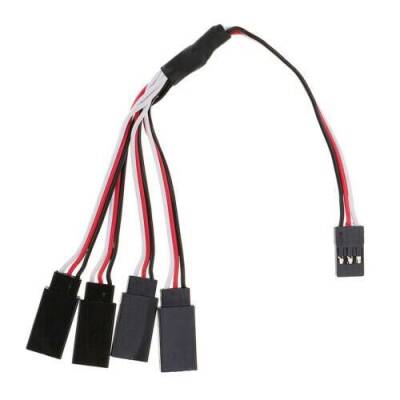 Y Tipi Servo Kablosu 30cm - 1JR Erkek 4 Futaba Dişi
