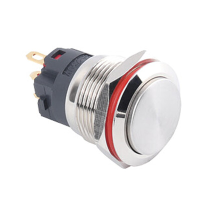 WD19A-G1Z 19mm Çıkık Anahtarlı Metal Buton