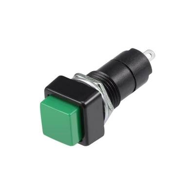 PBS-306A 12mm Anahtarlı Push Buton - Yeşil