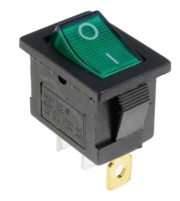 KCD1-1 Yeşil Işıklı On/Off Anahtar 3 Pin