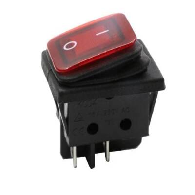 KCD4 Su Geçirmez Işıklı ON-OFF Anahtar 4 Pin