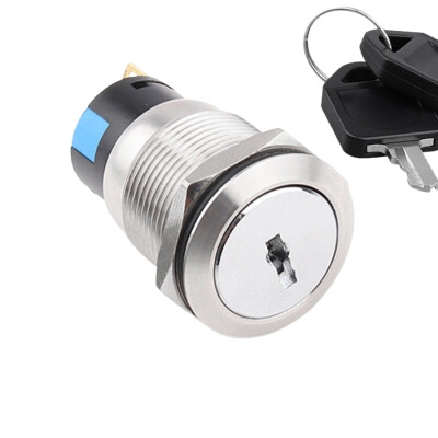 WD19Y-P1 19mm Anahtarlı Mandal Buton 1NO+1NC
