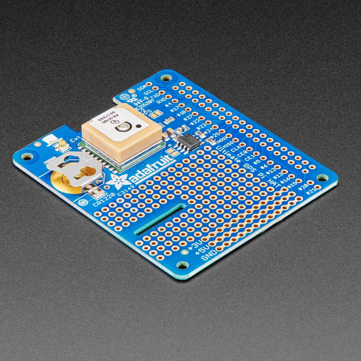 Adafruit Ultimate GPS HAT for Raspberry Pi A+/B+/Pi 2/3/4/Pi 5 - Mini Kit