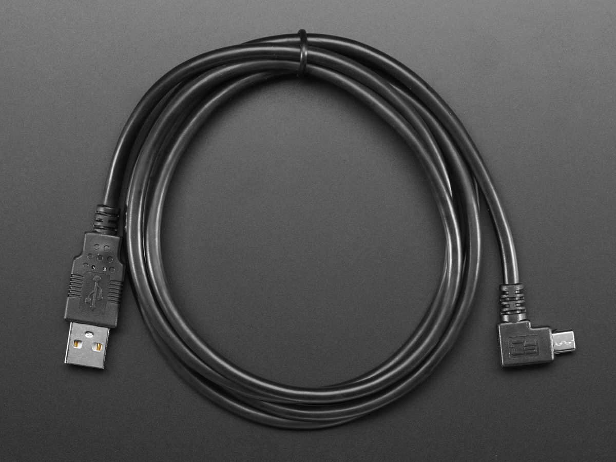 Micro-USB Cable M/M - Right-Angle Micro-USB - 24 AWG - 5ft