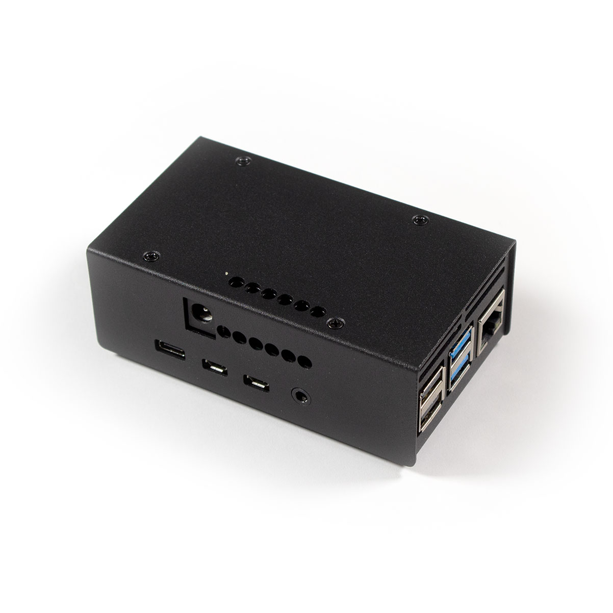 Steel Case Pi 4 for HiFiBerry AMP2 & AMP3 - Black