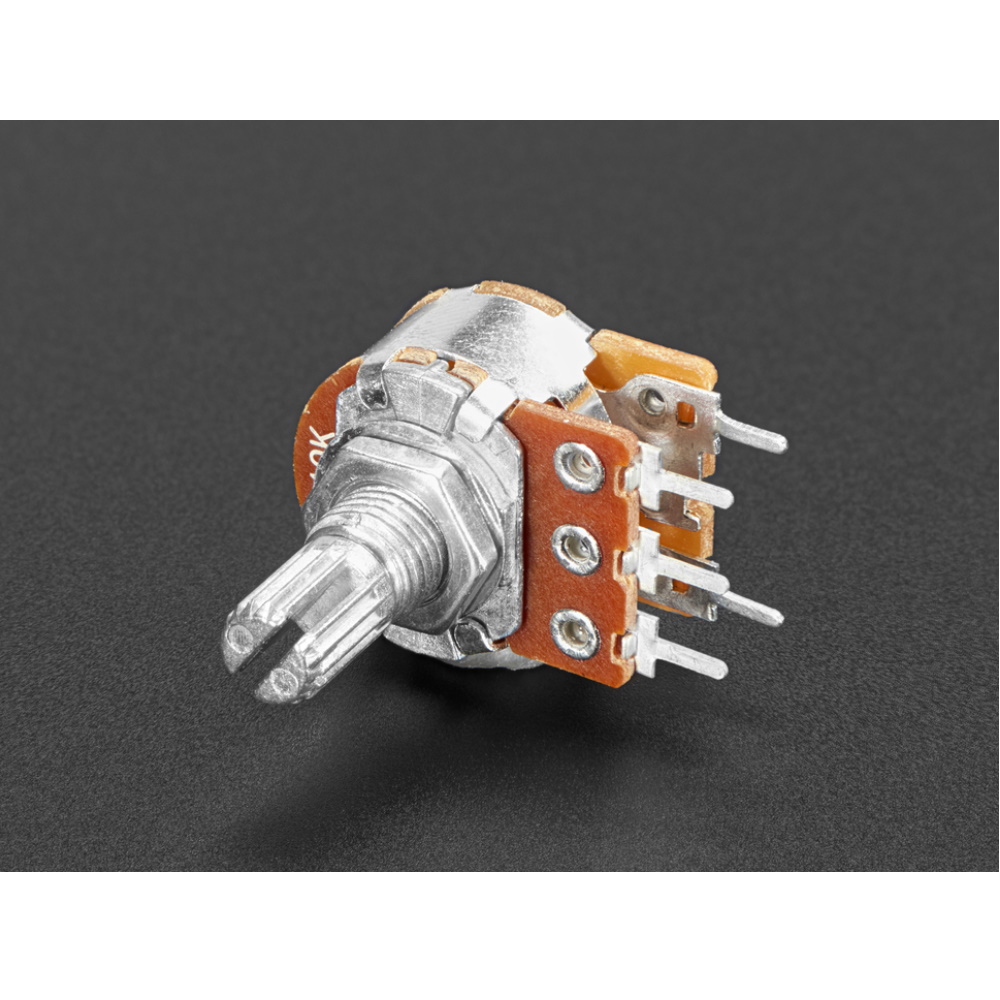 Panel Mount 10K Log Potentiometer w/ On-Off Switch - 10K Log w/ Switch