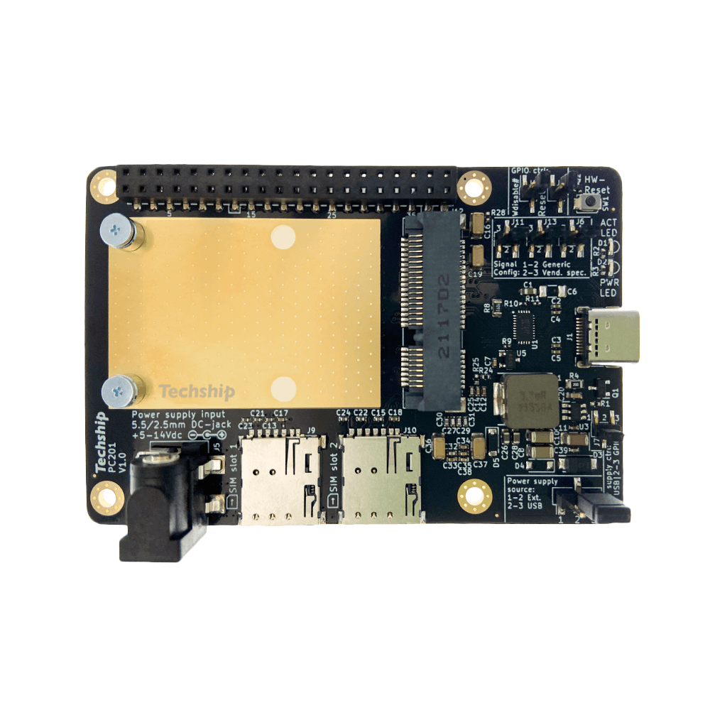 Techship PC201 Adapter (miniPCIe to USB-C, Dual SIM)