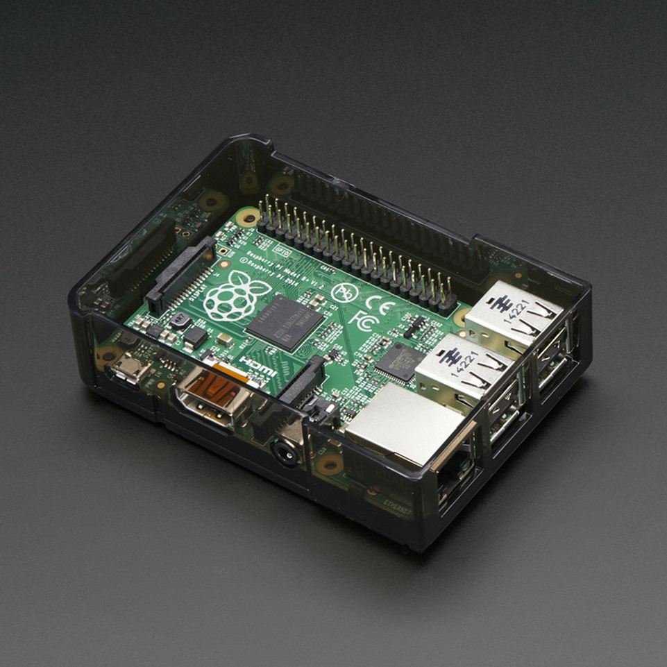 Pi Model B+ / Pi 2 / Pi 3 Case Base - Smoke Gray
