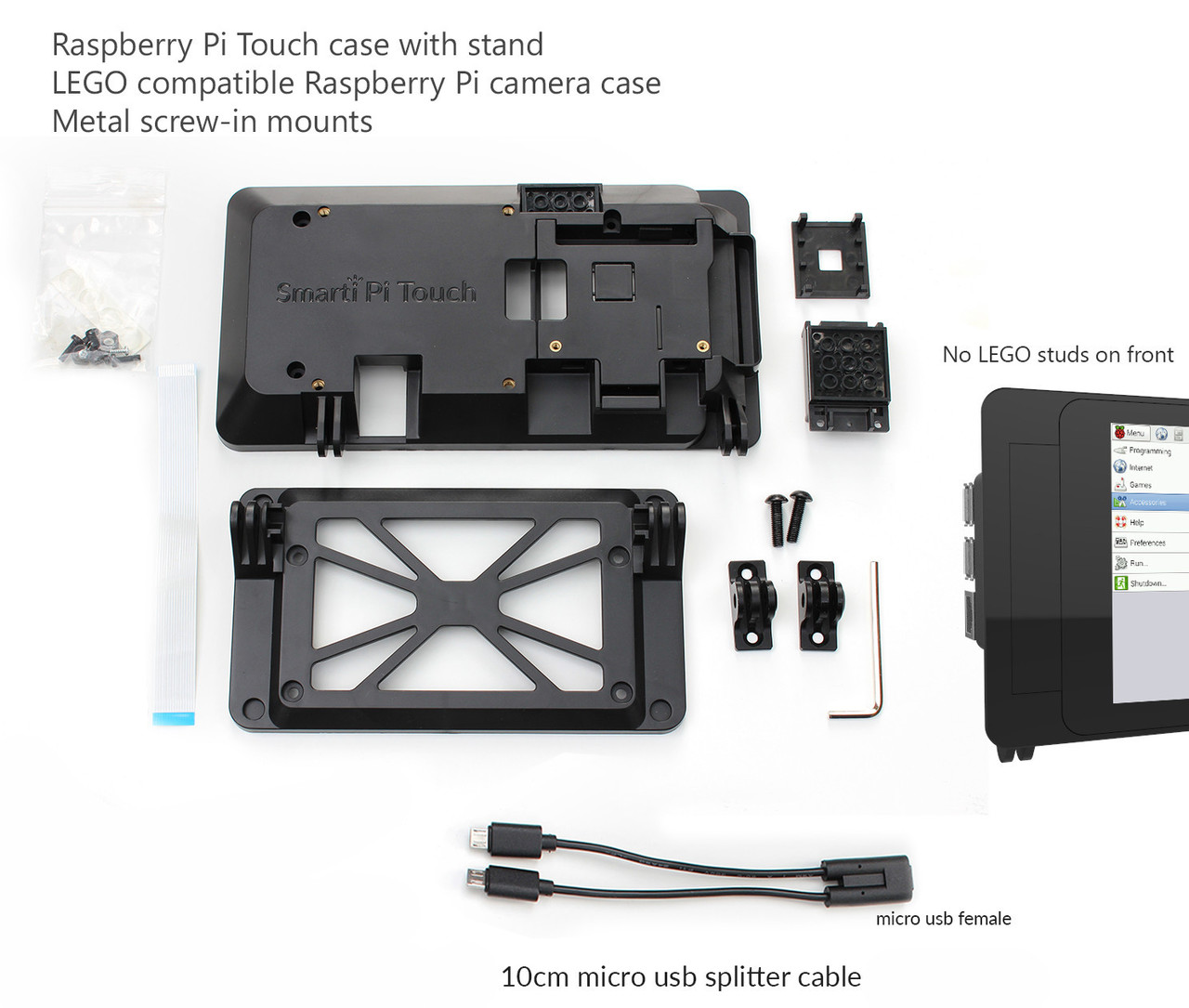 SmartiPi Touch for the Official Raspberry Pi Display (with FLAT front)