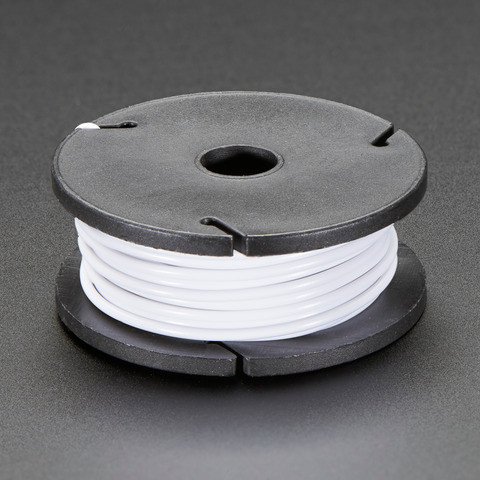 Solid-Core Wire Spool - 25ft - 22AWG - White