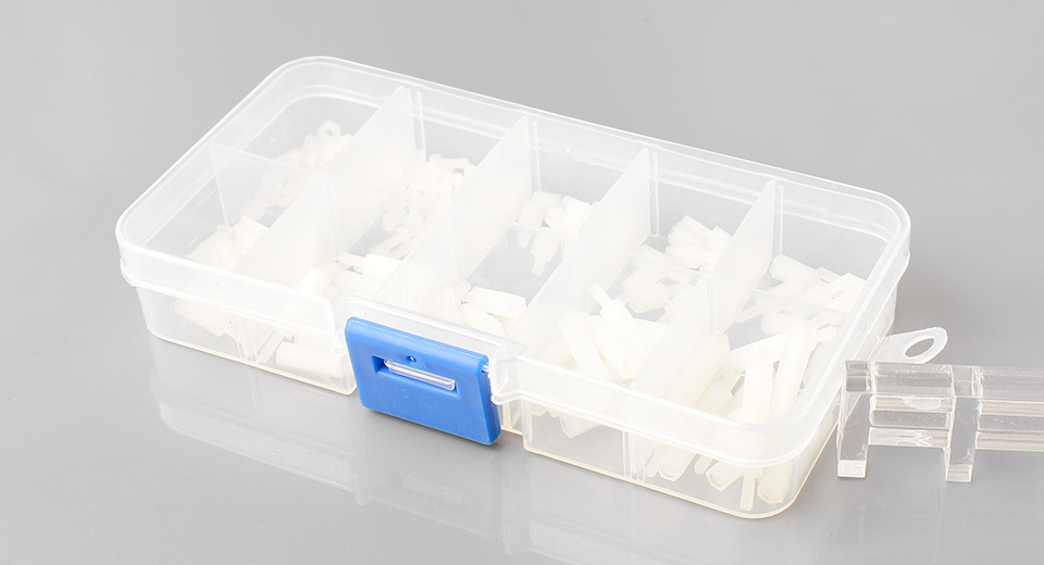 M2 Nylon Hex Standoff Spacer Screw Nut Assortment Kit (150 Pieces)