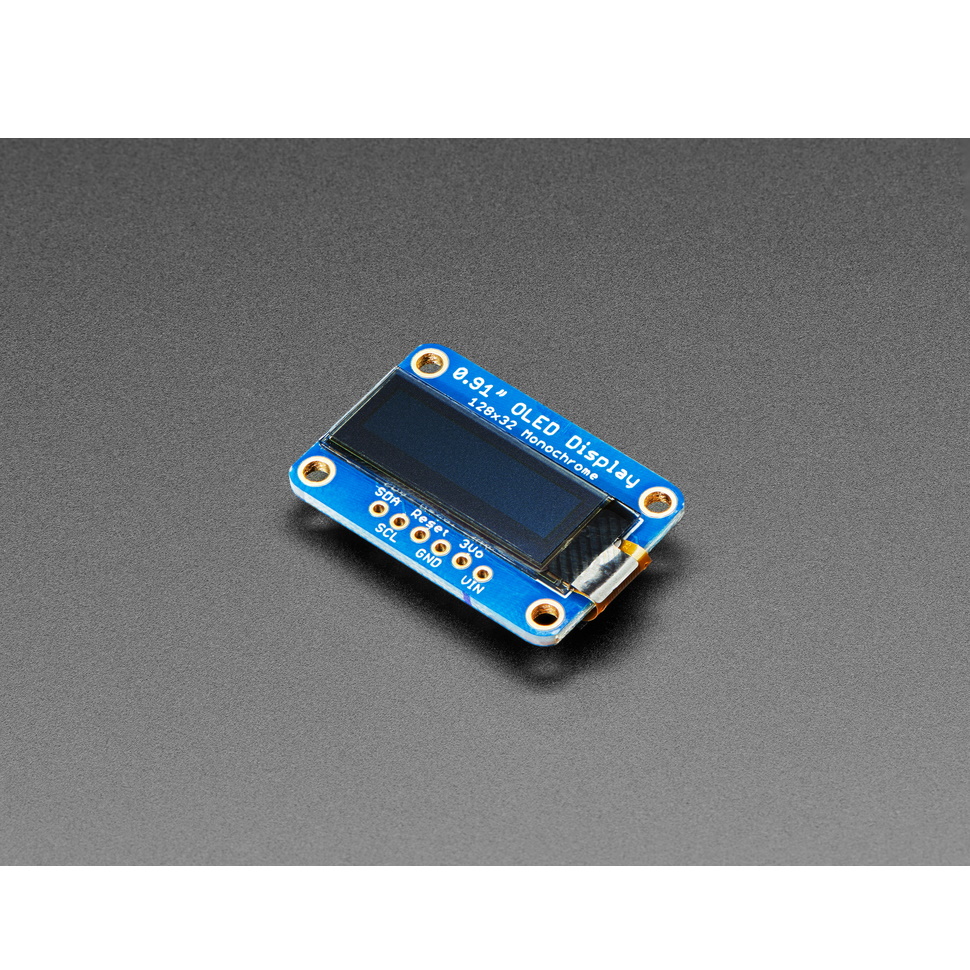 Monochrome 0.91" 128x32 I2C OLED Display - STEMMA QT / Qwiic
