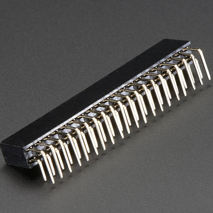 0.1" 2x20-pin Strip Right Angle Female Header