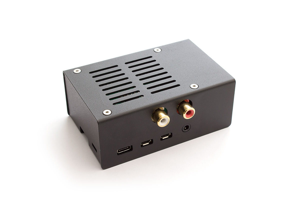 Steel case for HiFiBerry DAC+/ADC, Pi 4 - Black
