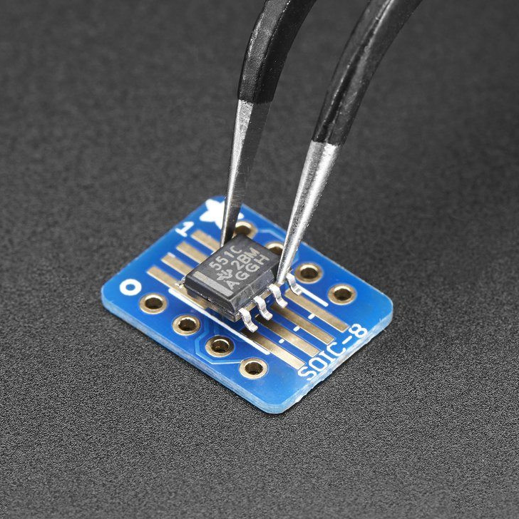 SMT Breakout PCB for SOIC-8, MSOP-8, or TSSOP-8, 6-pack