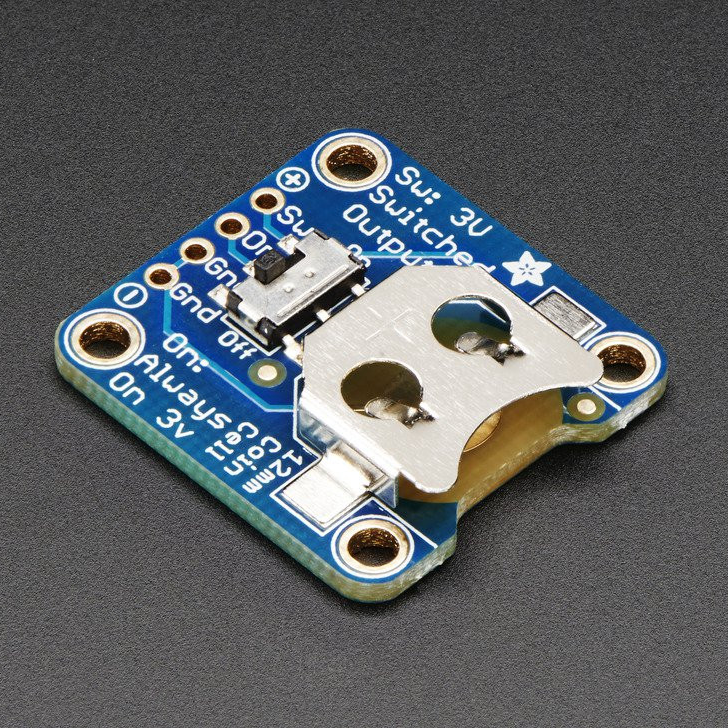 12mm Coin Cell Breakout w/ On-Off Switch
