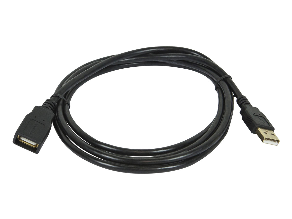 6ft USB 2.0 A Male to A Female Extension (Gold Plated)