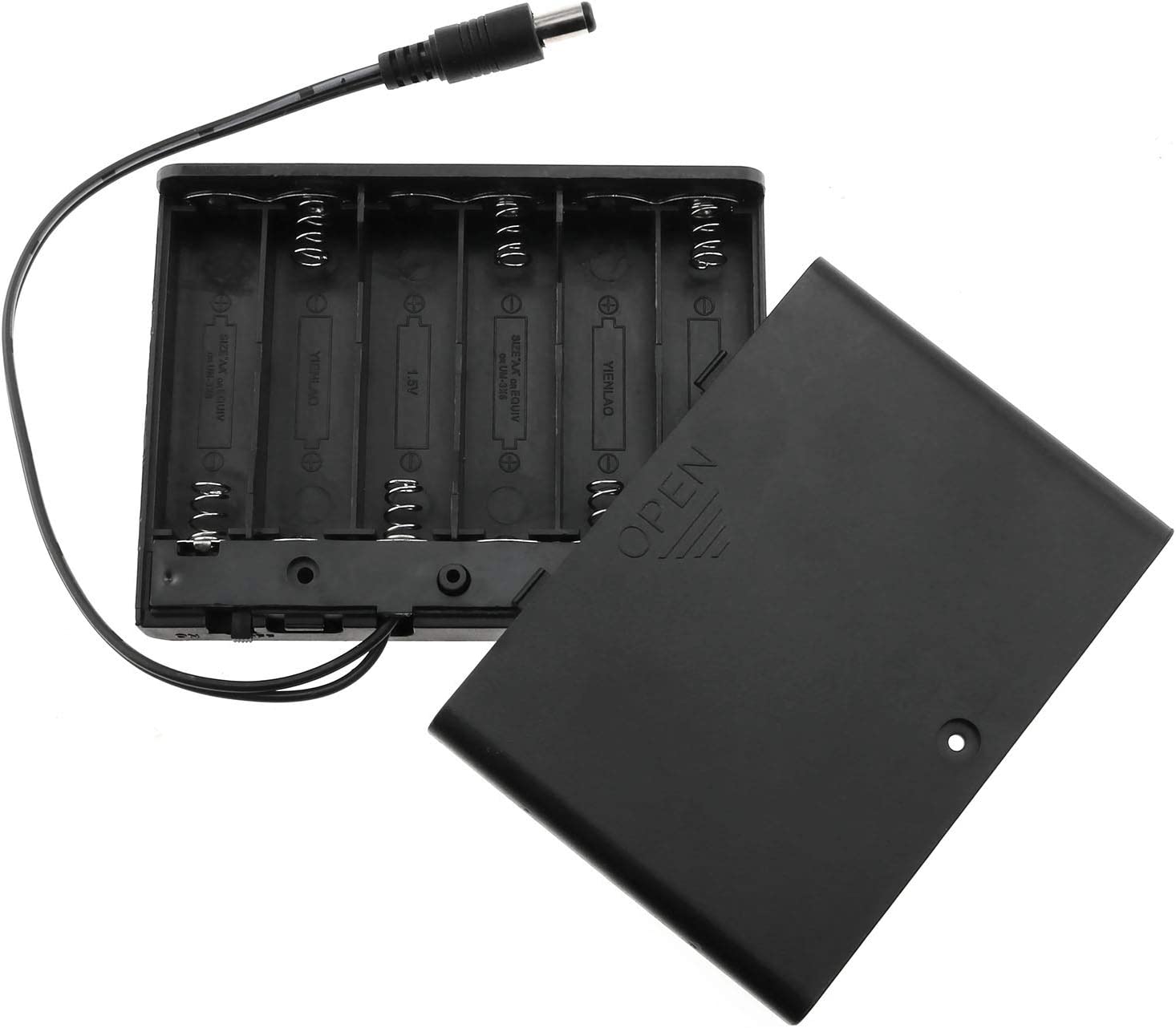 6x AA Battery Holder Flat (1x6) with switch