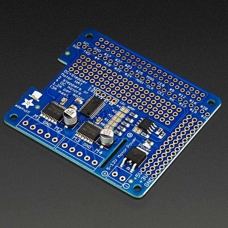 Adafruit DC & Stepper Motor HAT for Raspberry Pi - Mini Kit
