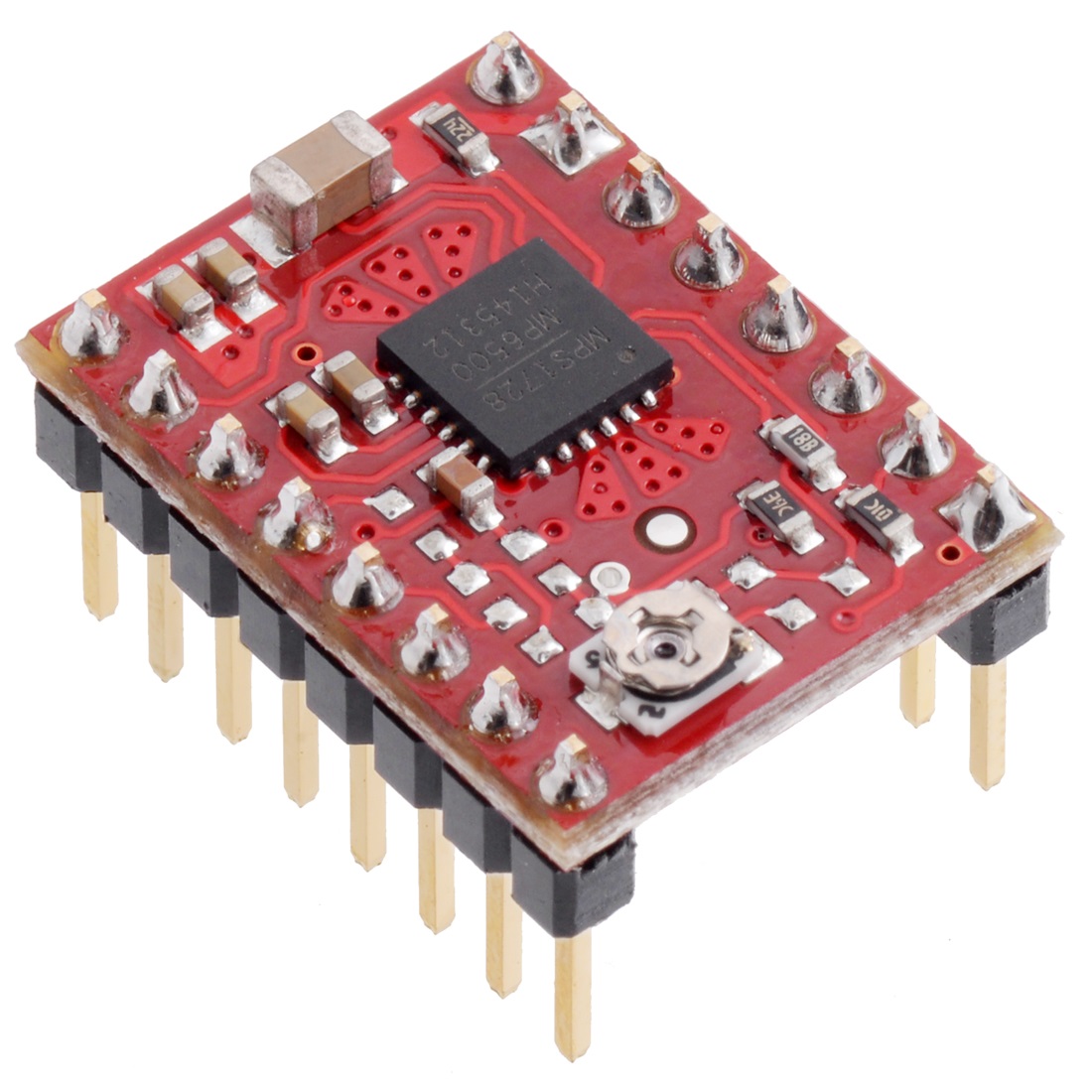 MP6500 Stepper Motor Driver Carrier, Potentiometer Current Control (Header Pins Soldered)