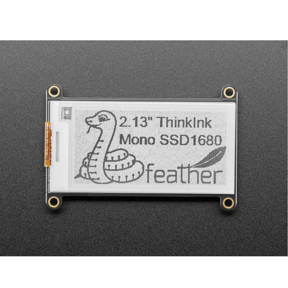 Adafruit 2.13" Monochrome eInk / ePaper Display FeatherWing - 250x122 Monochrome with SSD1680