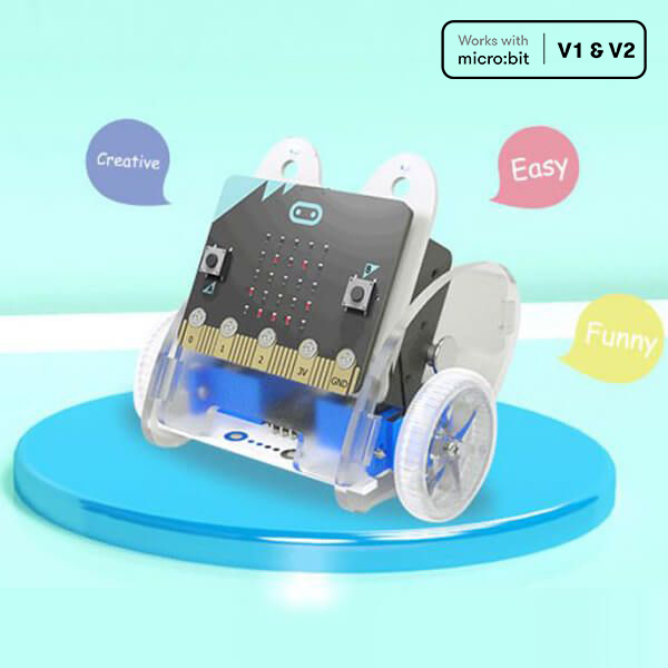 Ring:bit Car v2 Kit - Micro:bit Educational Smart Robot Kit (without micro:bit board)