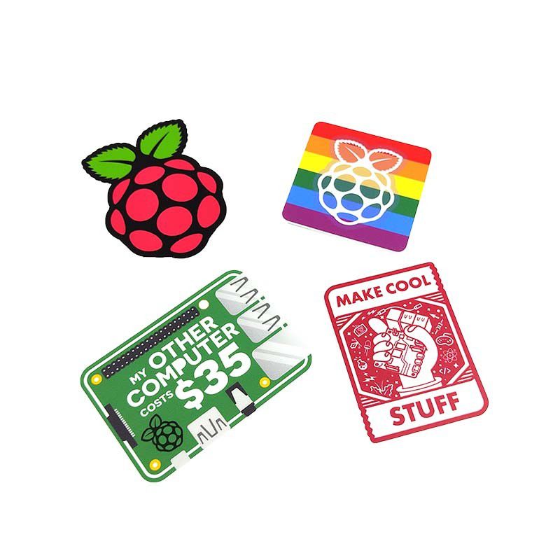 Raspberry Pi Sticker Pack - 4 Pieces