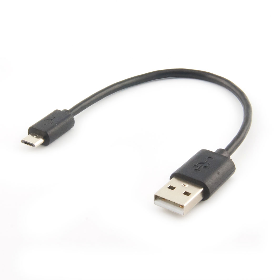 USB 2.0 A MALE TO MICRO B MALE CABLE, 6 INCH
